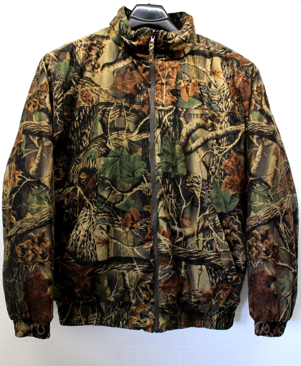 HERTER'S SECLUSION 3D CAMO MEN'S LARGE INSULATED BOMBER PUFFER HUNTING JACKET